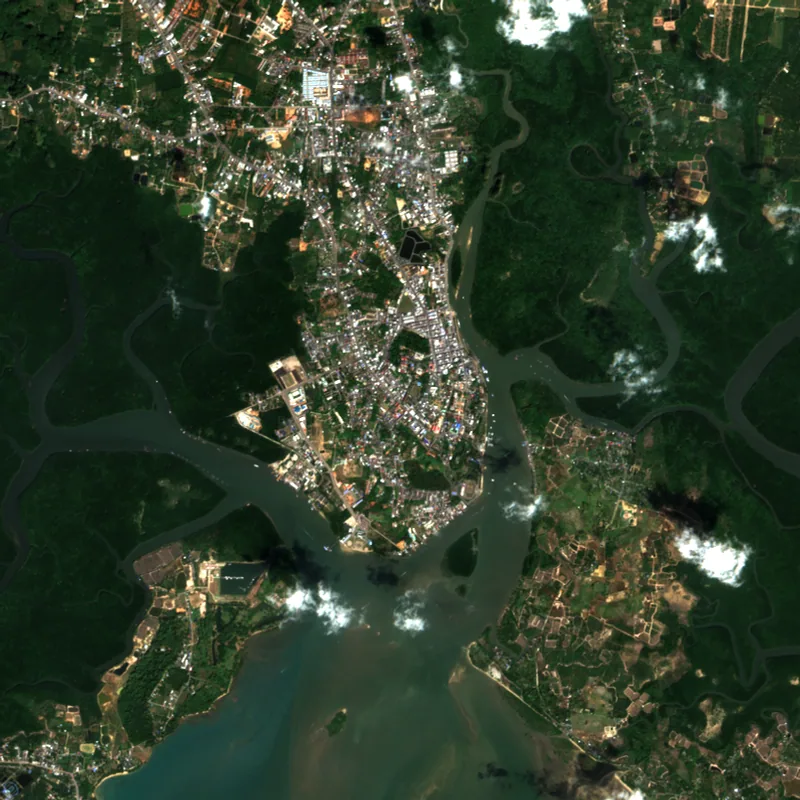ภาพสีจริง Sentinel-2 ของกระบี่ Jan 6, 2022