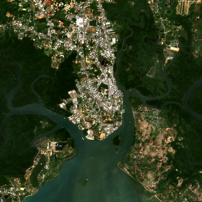 ภาพสีจริง Sentinel-2 ของกระบี่ Mar 7, 2023