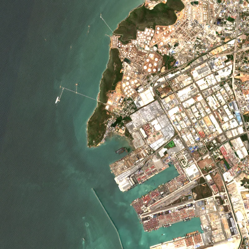 Sentinel-2 true-colour image of Laem Chabang Port, Chon Buri, 30 Apr 2024
