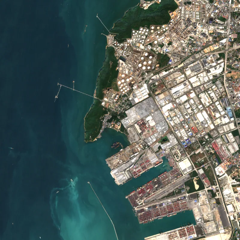 Latest Sentinel-2 image of Laem Chabang Port, Chon Buri, 1 Dec 2024