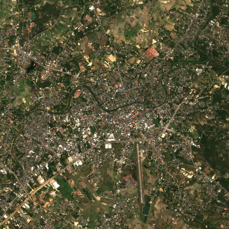 ภาพสีจริง Sentinel-2 ของลำปาง Feb 9, 2017