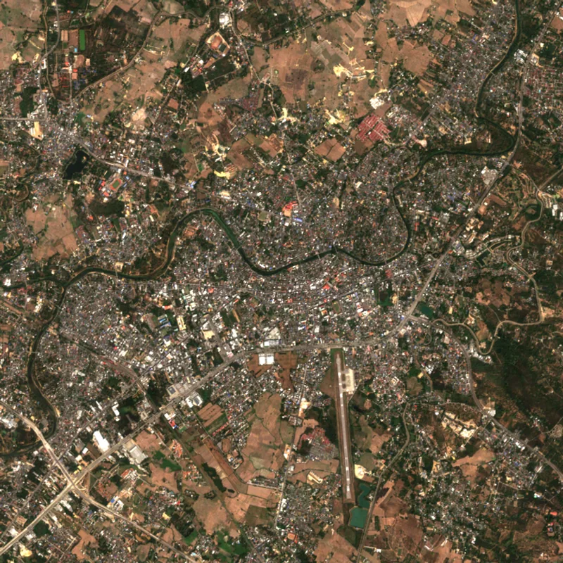 ภาพสีจริง Sentinel-2 ของลำปาง Jan 24, 2021