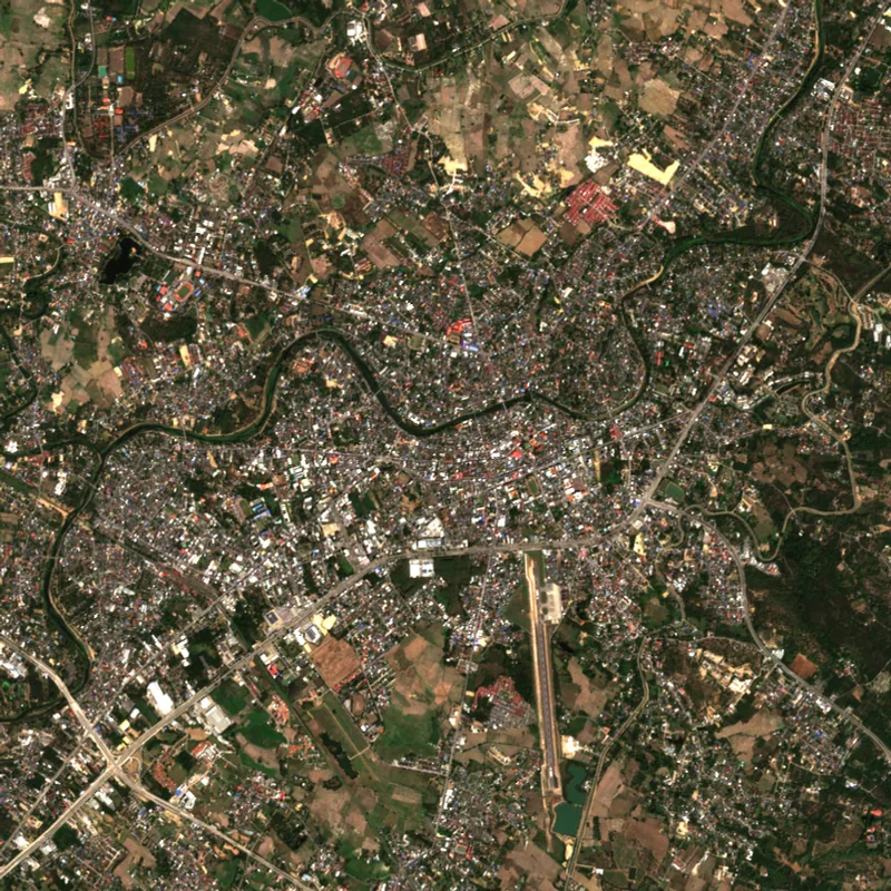 ภาพสีจริง Sentinel-2 ของลำปาง Feb 8, 2022