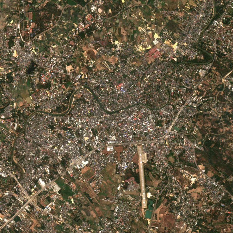ภาพสีจริง Sentinel-2 ของลำปาง Feb 8, 2023