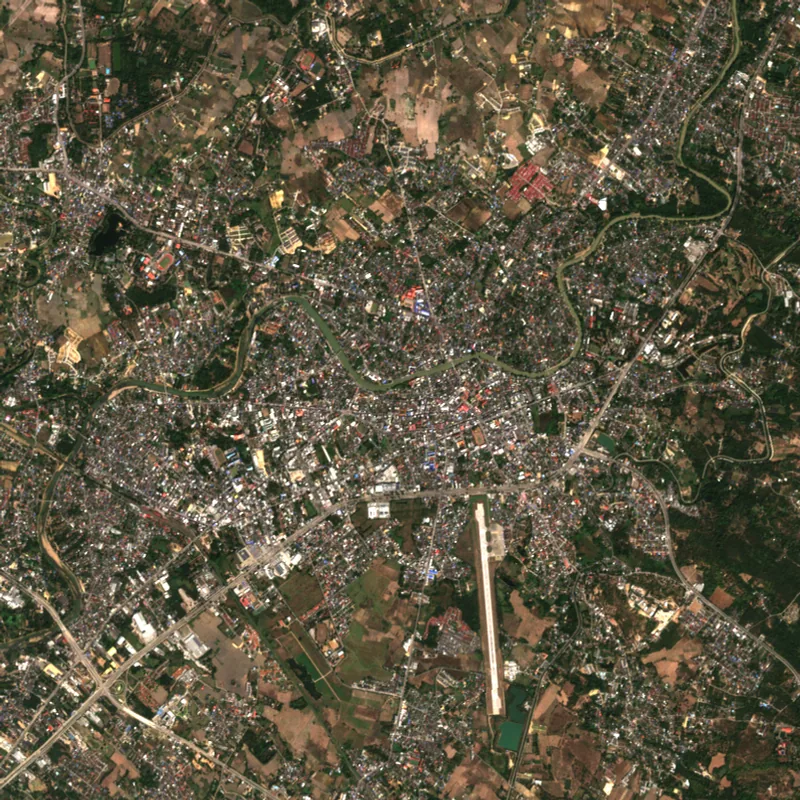 ภาพสีจริง Sentinel-2 ของลำปาง Jan 13, 2025