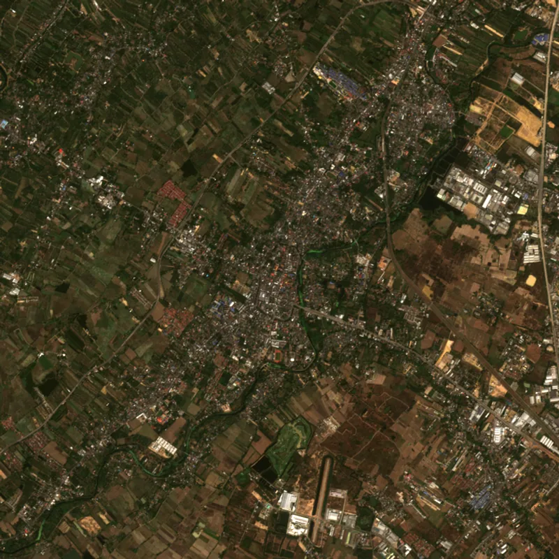 ภาพสีจริง Sentinel-2 ของลำพูน Dec 26, 2019