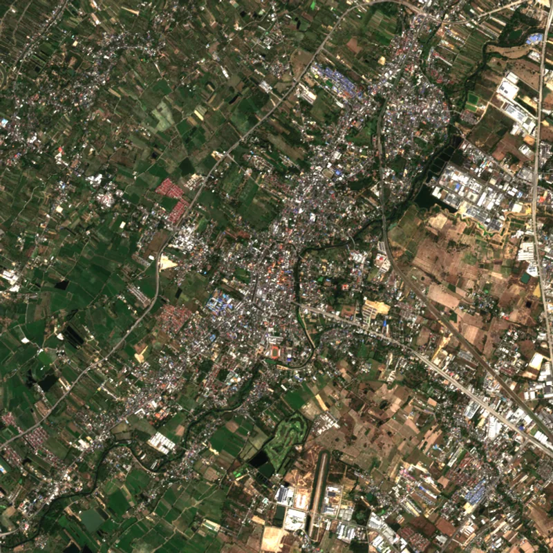 Latest Sentinel-2 image of Lamphun, 2 Feb 2025