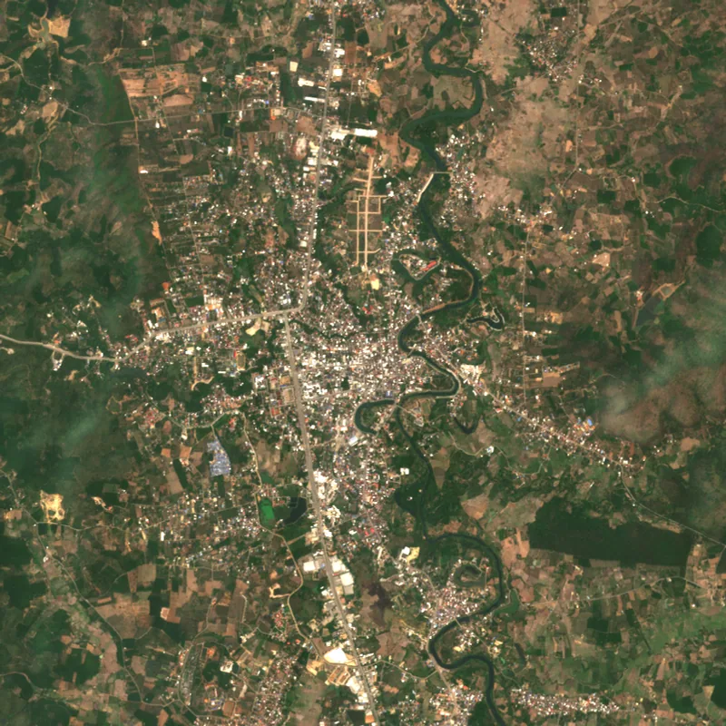 ภาพสีจริง Sentinel-2 ของเลย Apr 7, 2017