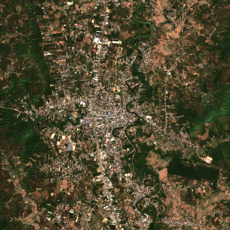 ภาพสีจริง Sentinel-2 ของเลย Jan 15, 2025