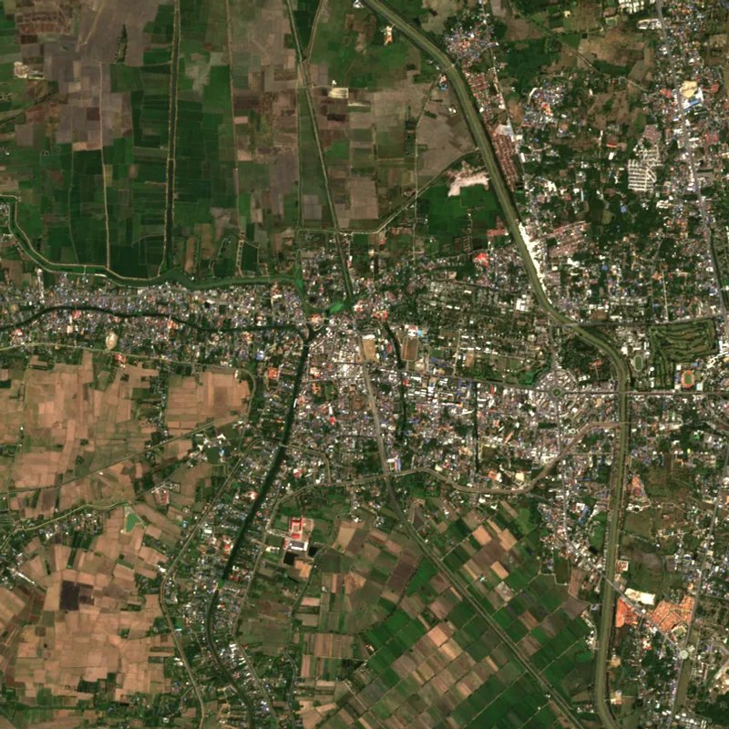 Sentinel-2 true-colour image of Lop Buri, 27 Jan 2017