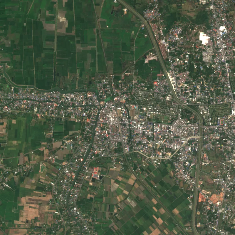 Sentinel-2 true-colour image of Lop Buri, 6 Feb 2018