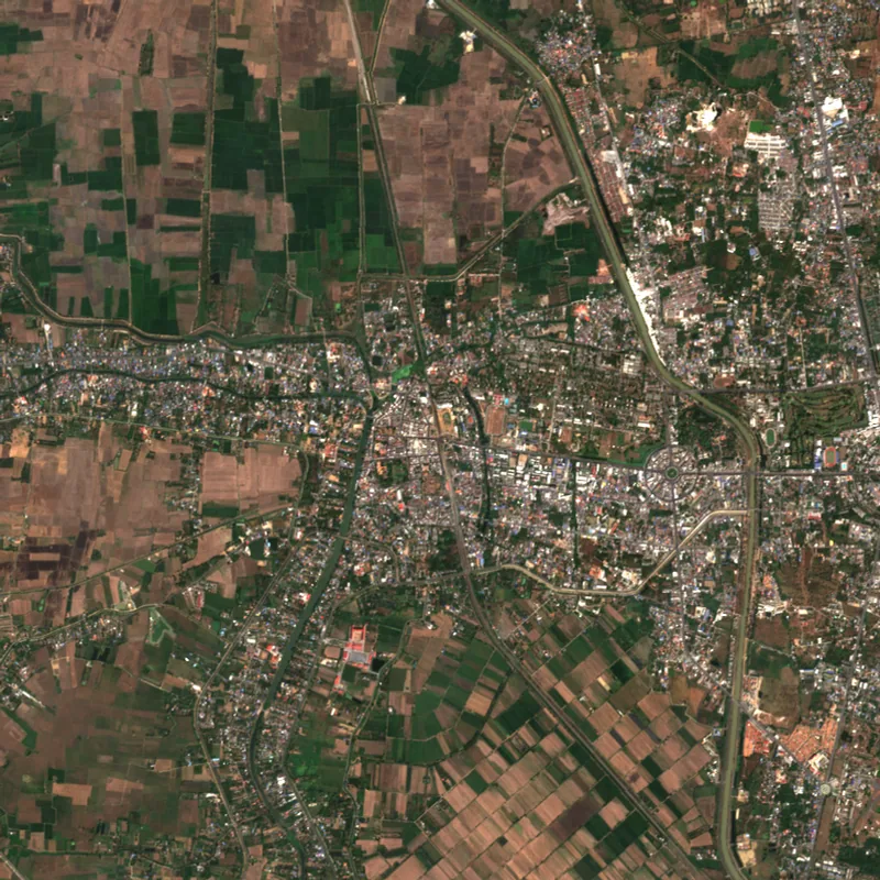 Sentinel-2 true-colour image of Lop Buri, 27 Jan 2020