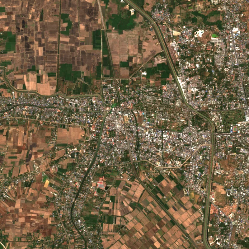 Sentinel-2 true-colour image of Lop Buri, 5 Feb 2021