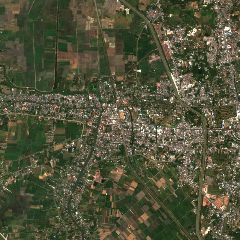 Sentinel-2 true-colour image of Lop Buri, 22 Dec 2021