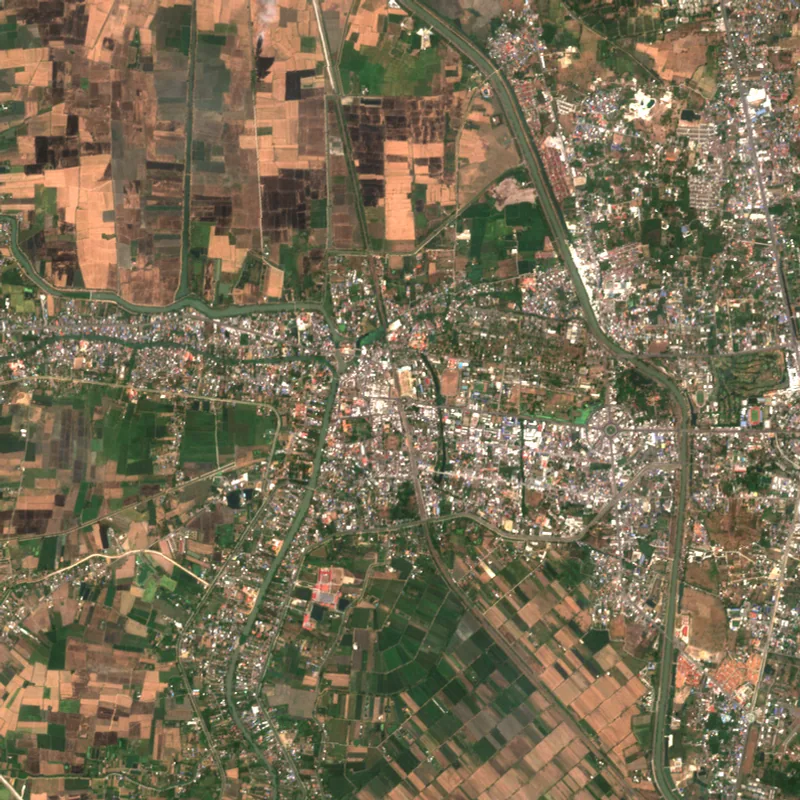 Sentinel-2 true-colour image of Lop Buri, 21 Apr 2023