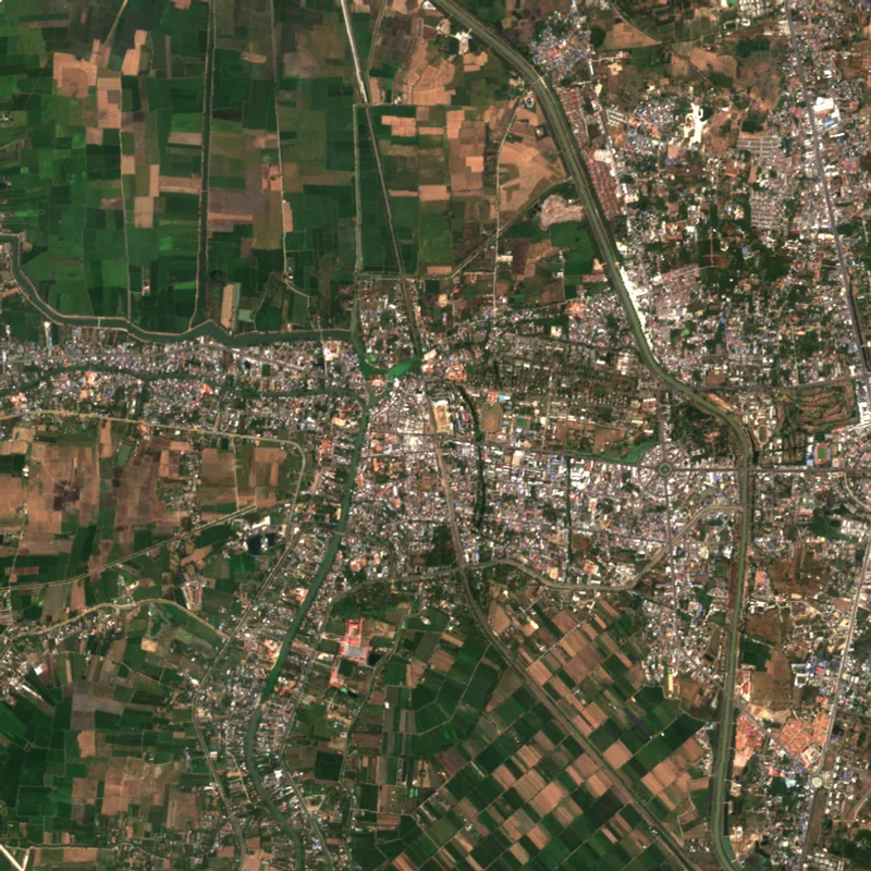 Sentinel-2 true-colour image of Lop Buri, 15 Feb 2024