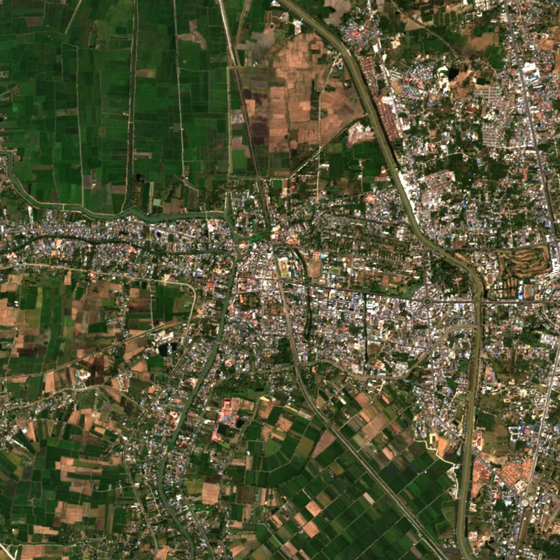 Latest Sentinel-2 image of Lop Buri, 15 Jan 2025