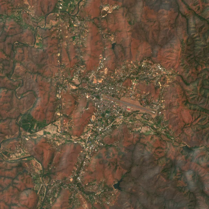 ภาพสีจริง Sentinel-2 ของแม่ฮ่องสอน Mar 14, 2017