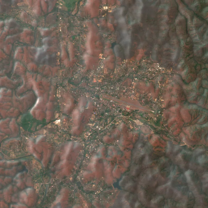 ภาพสีจริง Sentinel-2 ของแม่ฮ่องสอน Mar 29, 2019