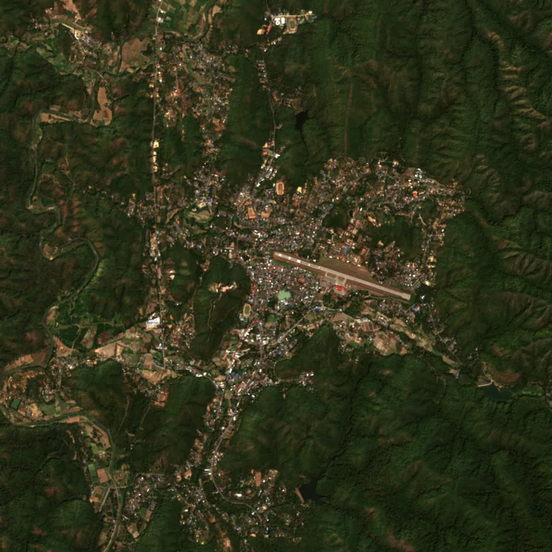 ภาพสีจริง Sentinel-2 ของแม่ฮ่องสอน Feb 6, 2024