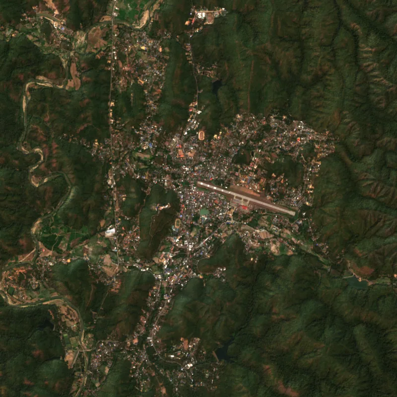 Latest Sentinel-2 image of Mae Hong Son, 15 Feb 2025