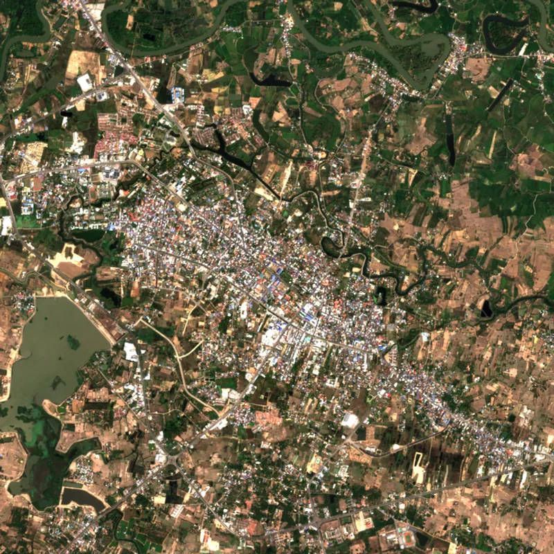 ภาพสีจริง Sentinel-2 ของมหาสารคาม Feb 27, 2023