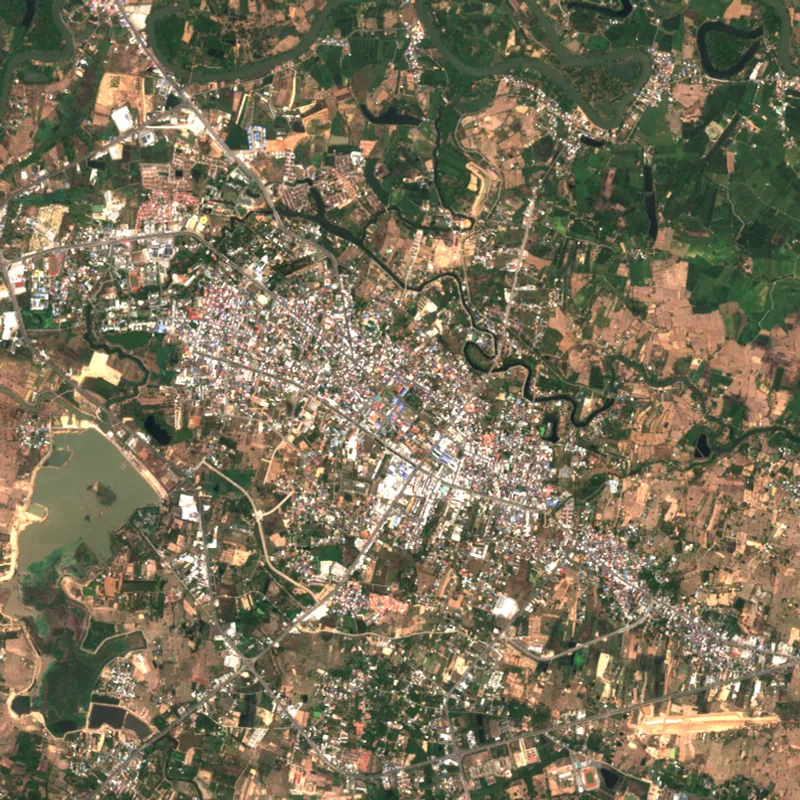 ภาพสีจริง Sentinel-2 ของมหาสารคาม Apr 2, 2024