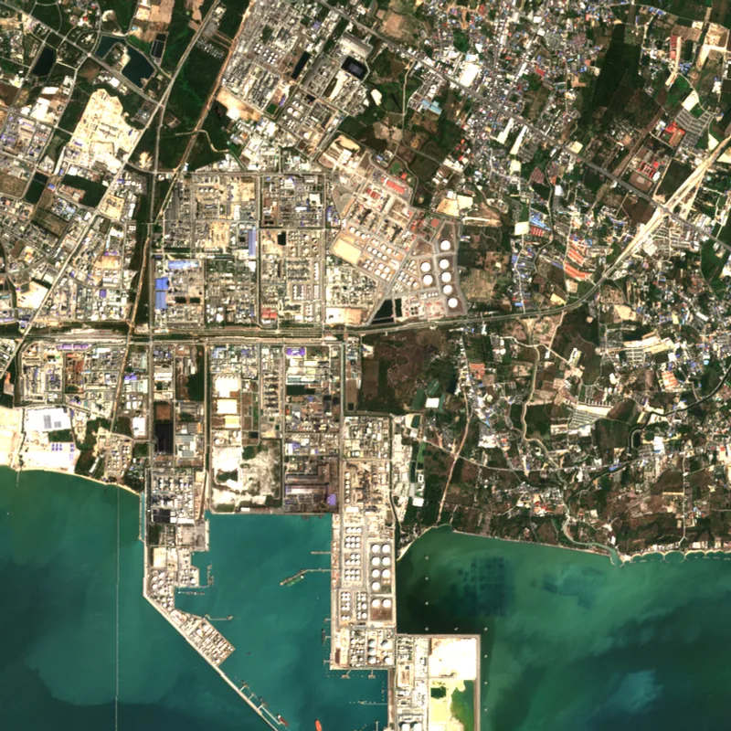 ภาพสีจริง Sentinel-2 ของมาบตาพุด ระยอง Jan 27, 2019