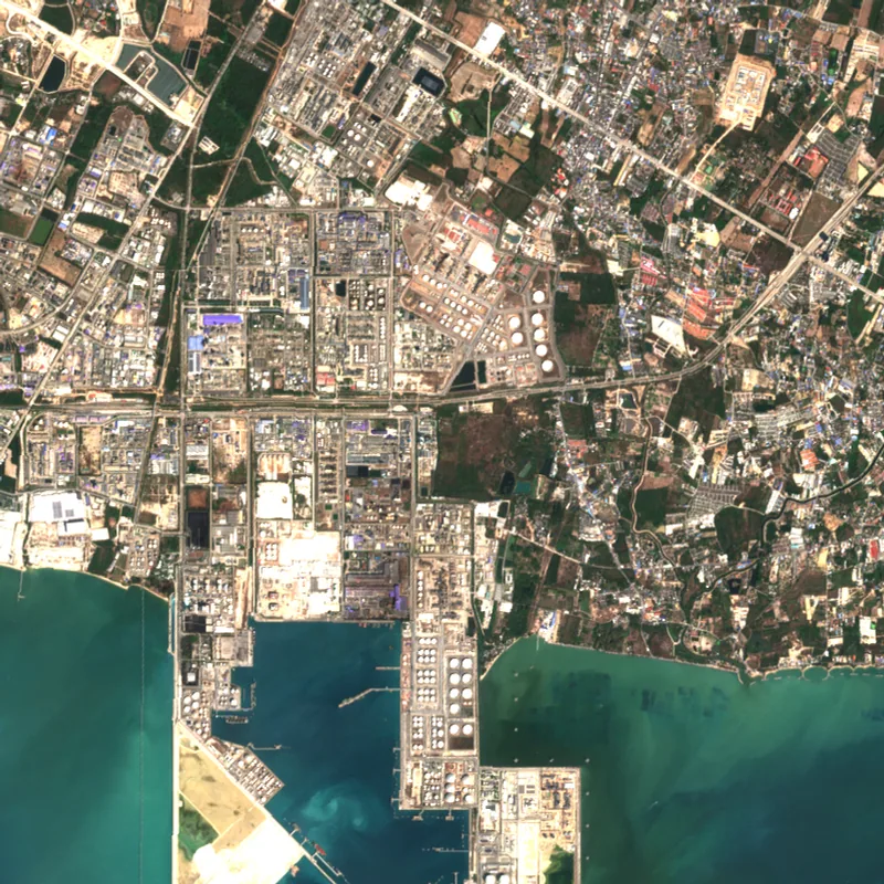 Latest Sentinel-2 image of Map Ta Phut, Rayong, 9 Feb 2025