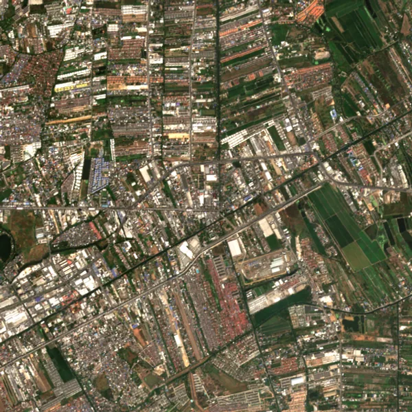 ภาพสีจริง Sentinel-2 ของมีนบุรี กรุงเทพมหานคร Feb 5, 2021