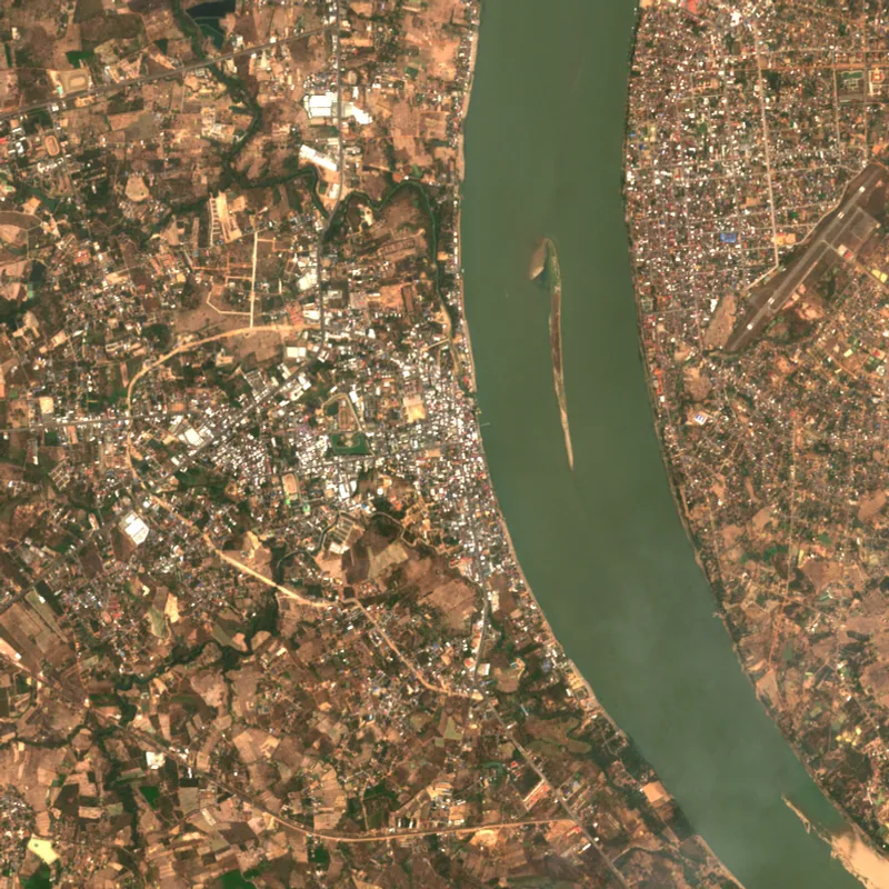 ภาพสีจริง Sentinel-2 ของมุกดาหาร Mar 5, 2017