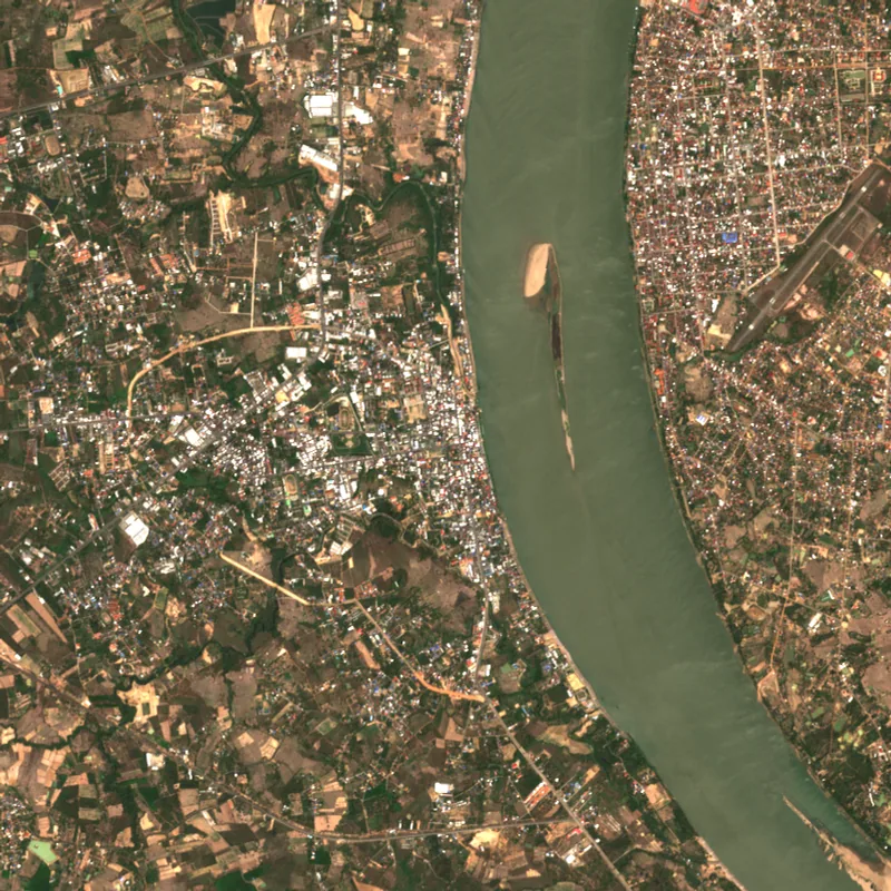 ภาพสีจริง Sentinel-2 ของมุกดาหาร Mar 10, 2018