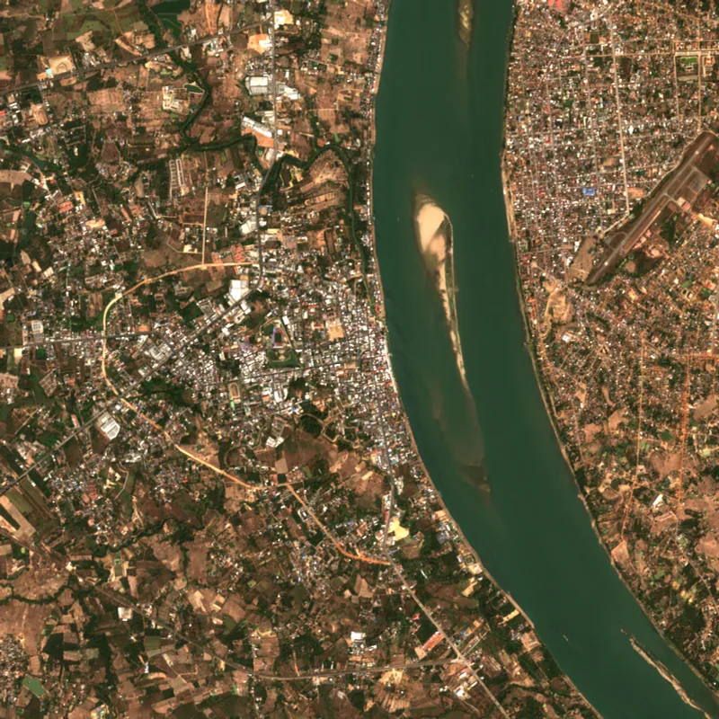 ภาพสีจริง Sentinel-2 ของมุกดาหาร Jan 19, 2020