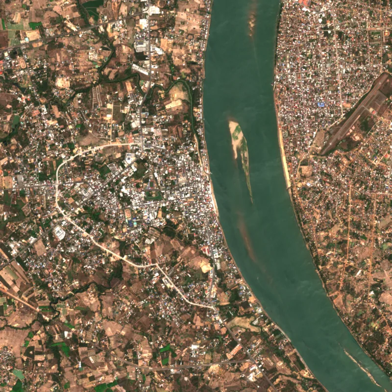 ภาพสีจริง Sentinel-2 ของมุกดาหาร Feb 27, 2023