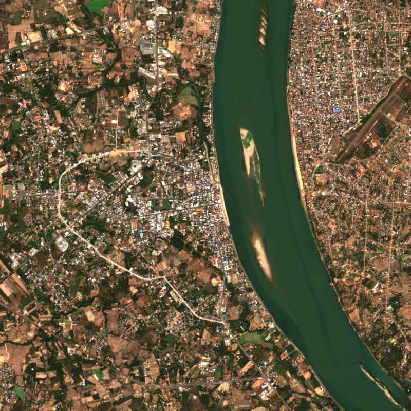 ภาพสีจริง Sentinel-2 ของมุกดาหาร Jan 18, 2024