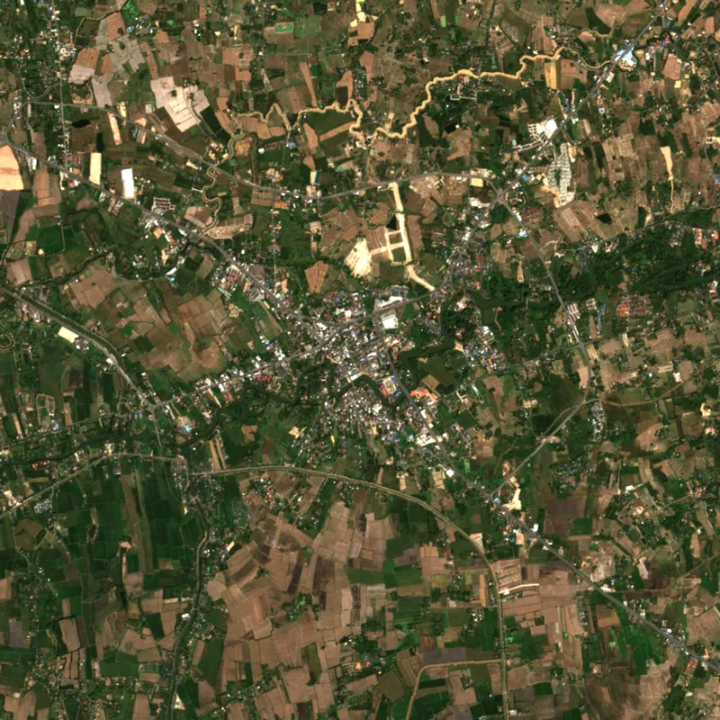 ภาพสีจริง Sentinel-2 ของนครนายก Jan 27, 2017