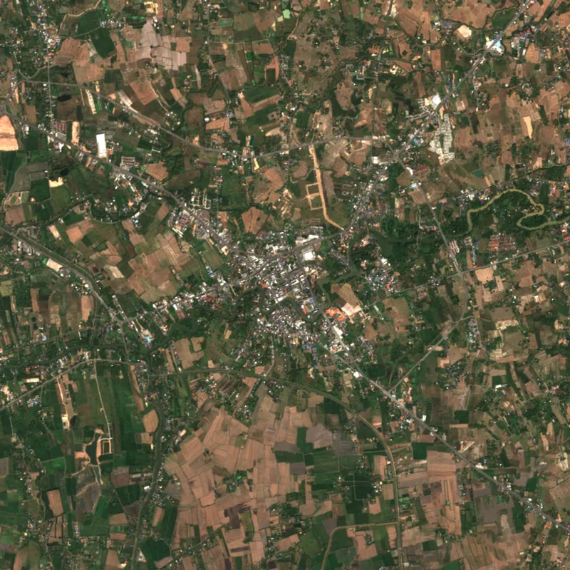 ภาพสีจริง Sentinel-2 ของนครนายก Jan 22, 2019