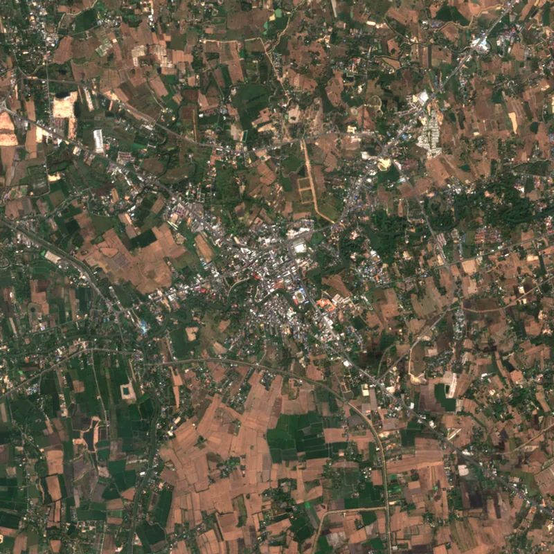 ภาพสีจริง Sentinel-2 ของนครนายก Jan 7, 2020