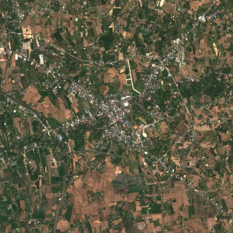ภาพสีจริง Sentinel-2 ของนครนายก Dec 22, 2021