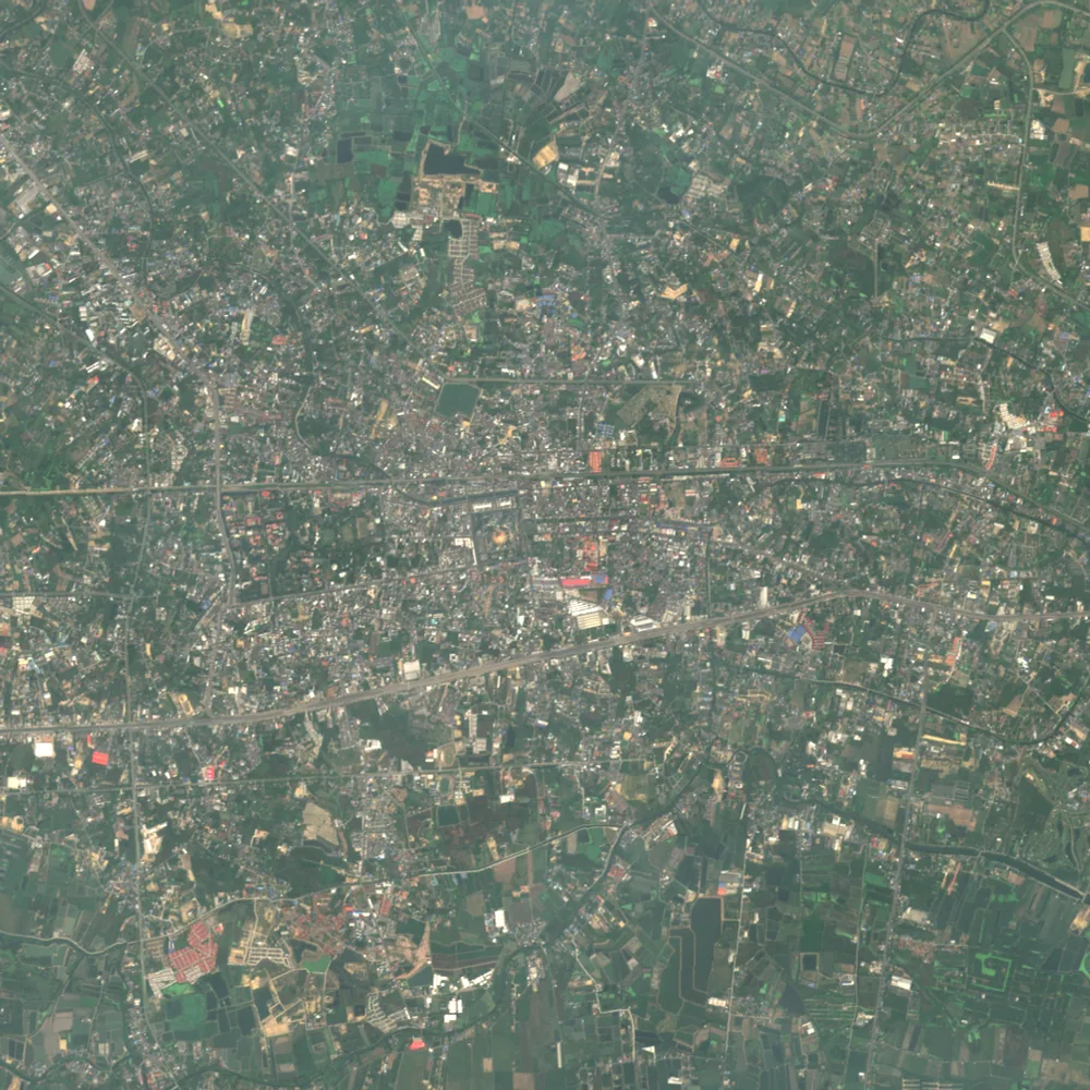 ภาพสีจริง Sentinel-2 ของนครปฐม Jan 17, 2019