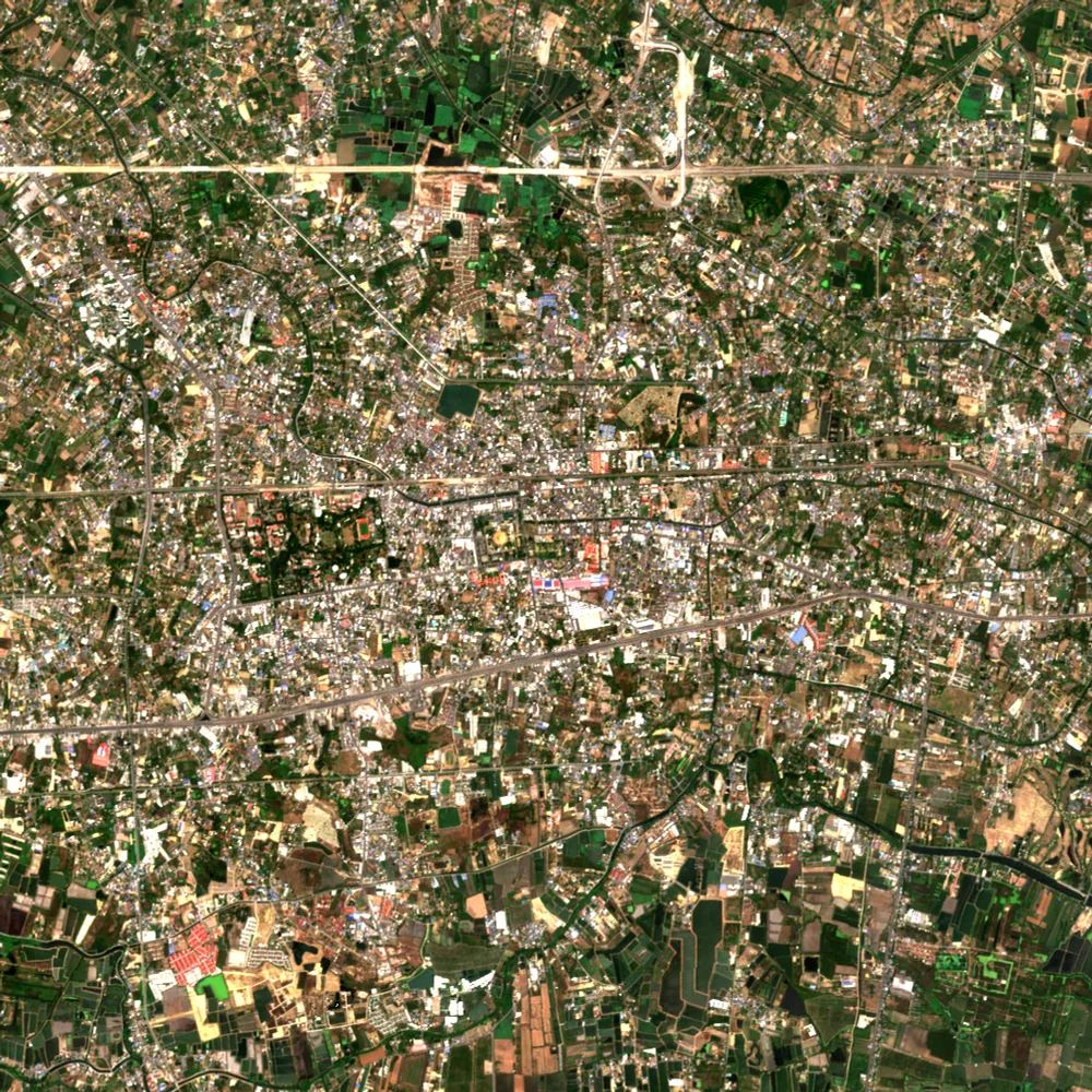ภาพสีจริง Sentinel-2 ของนครปฐม Apr 21, 2023