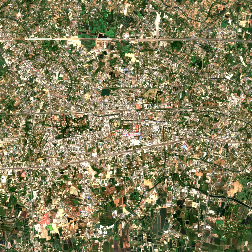 ภาพสีจริง Sentinel-2 ของนครปฐม Apr 30, 2024