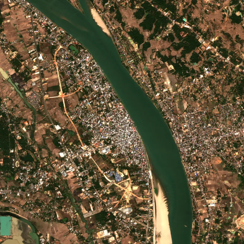 ภาพสีจริง Sentinel-2 ของนครพนม Dec 30, 2019