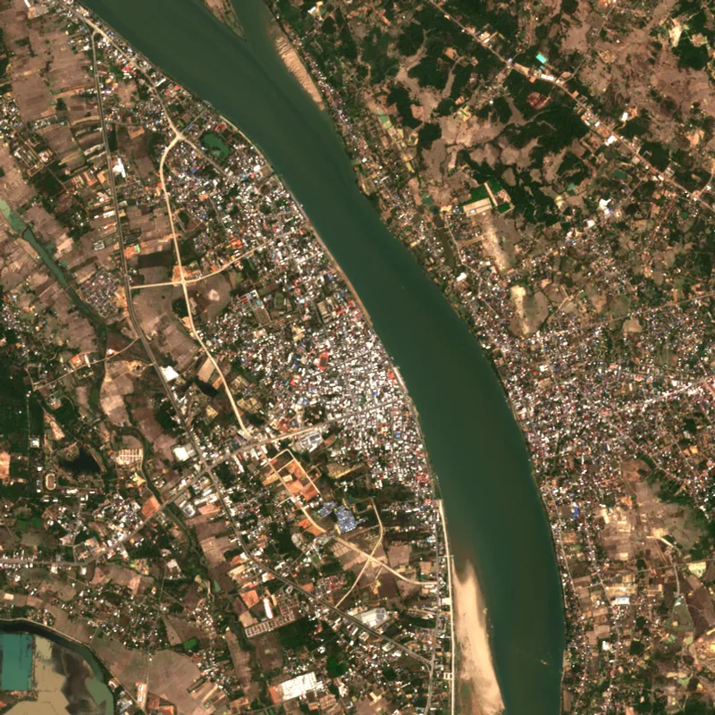 ภาพสีจริง Sentinel-2 ของนครพนม Mar 9, 2022