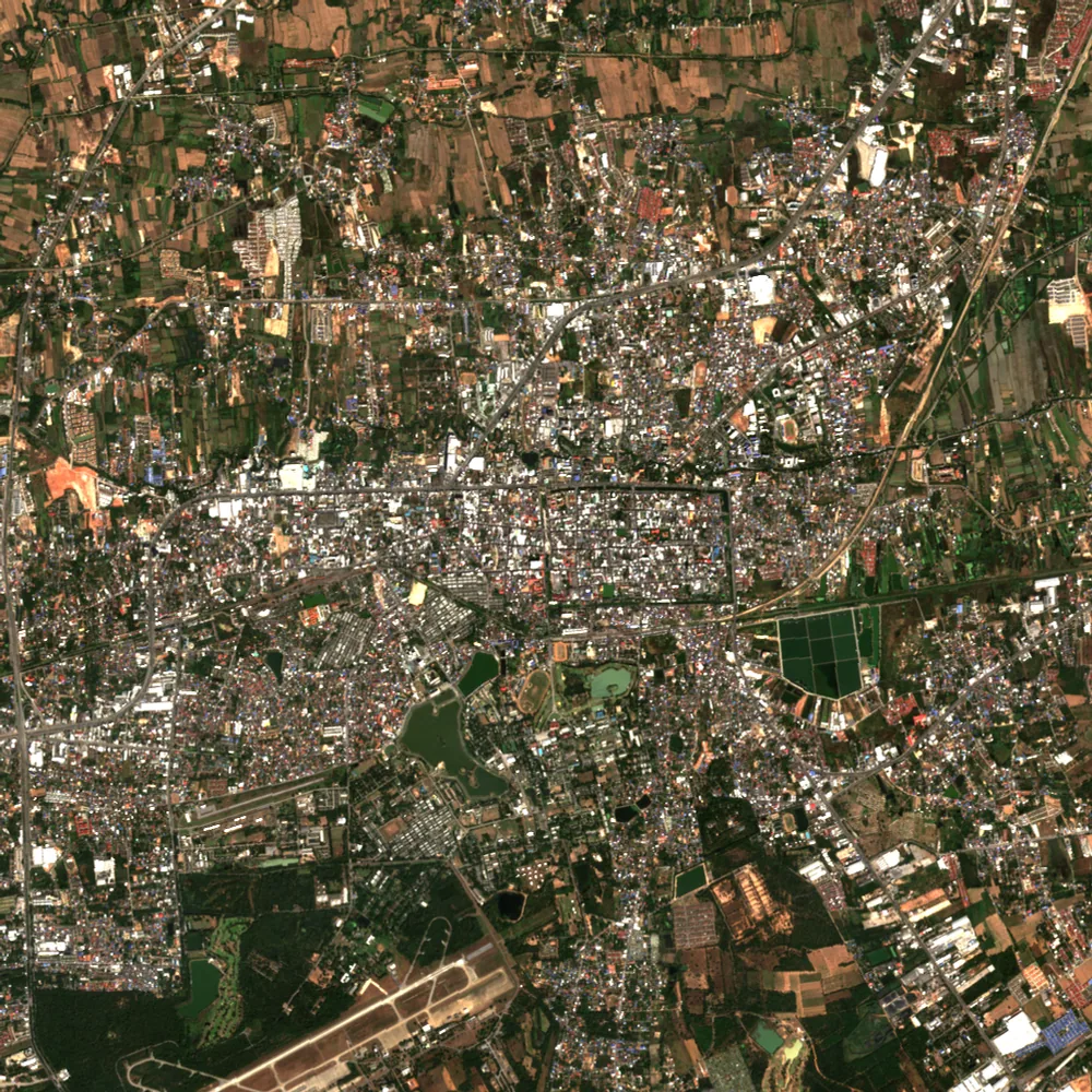 ภาพสีจริง Sentinel-2 ของนครราชสีมา Dec 23, 2017