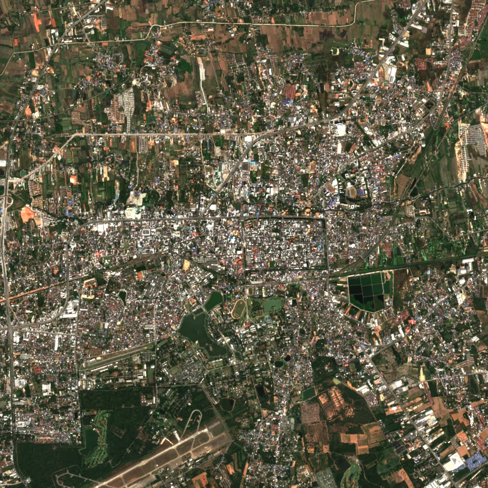 ภาพสีจริง Sentinel-2 ของนครราชสีมา Jan 6, 2022