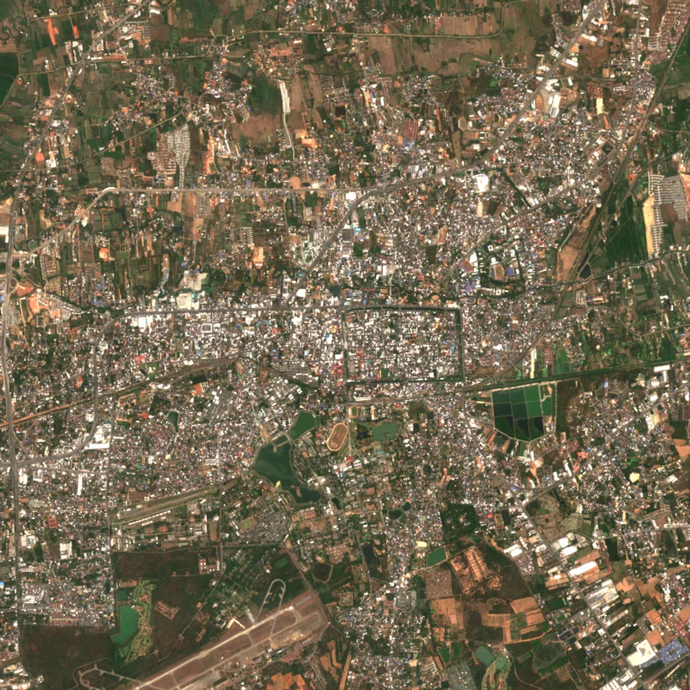 ภาพสีจริง Sentinel-2 ของนครราชสีมา Mar 7, 2023