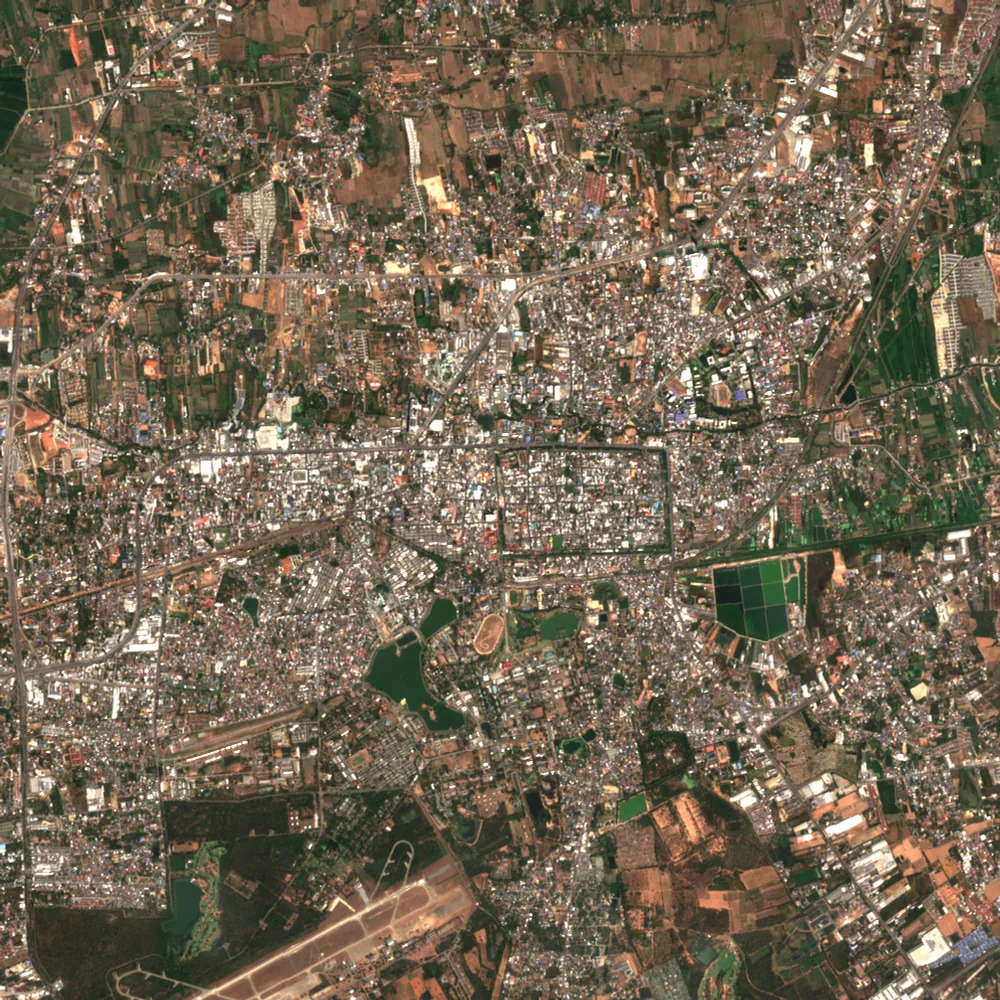 ภาพสีจริง Sentinel-2 ของนครราชสีมา Feb 15, 2024