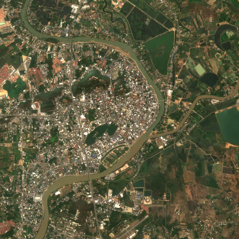 ภาพสีจริง Sentinel-2 ของนครสวรรค์ Feb 9, 2017