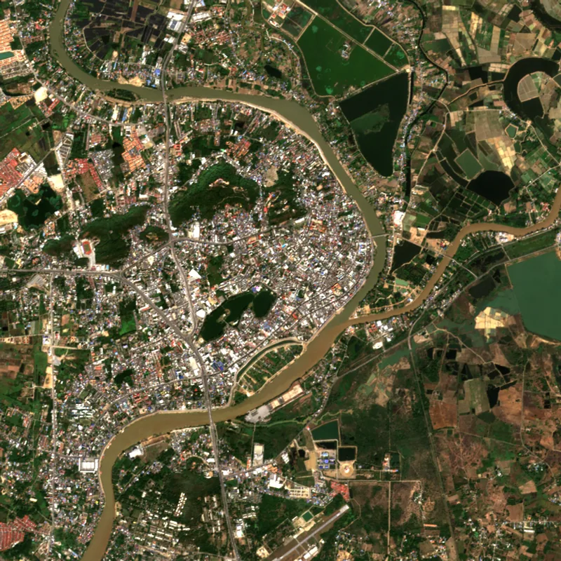 ภาพสีจริง Sentinel-2 ของนครสวรรค์ Dec 23, 2017
